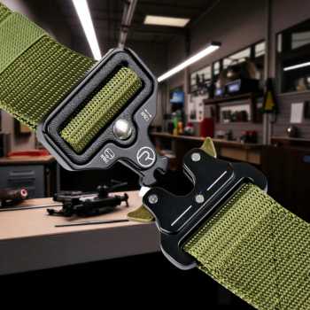 Gambar produk Rhodey Tali Ikat Pinggang Canvas Military Tactical Fast Unlock 1.2M - MU055