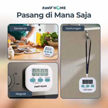 Gambar produk TaffHOME Timer Masak Dapur Magnetic Stopwatch Kitchen Countdown Clock - JS-113