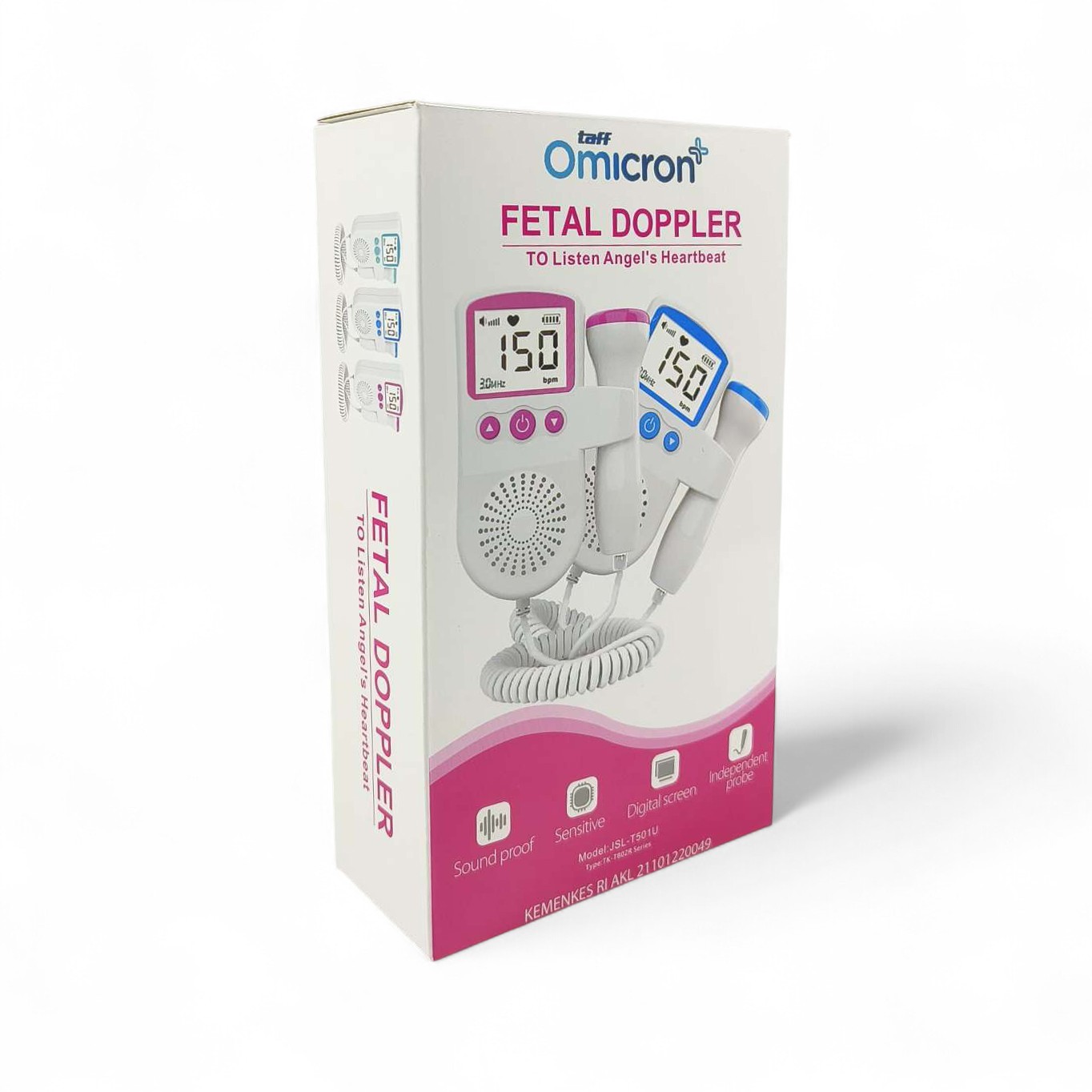 Gambar produk TaffOmicron Alat Deteksi Jantung Janin Fetal Doppler Heartrate Monitor - JSL-T501U