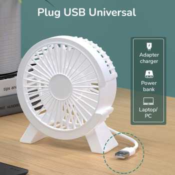 Gambar produk OLOEY Kipas Angin Meja Mini Desk Fan USB 4.6 Inch 5W - YLG-C06