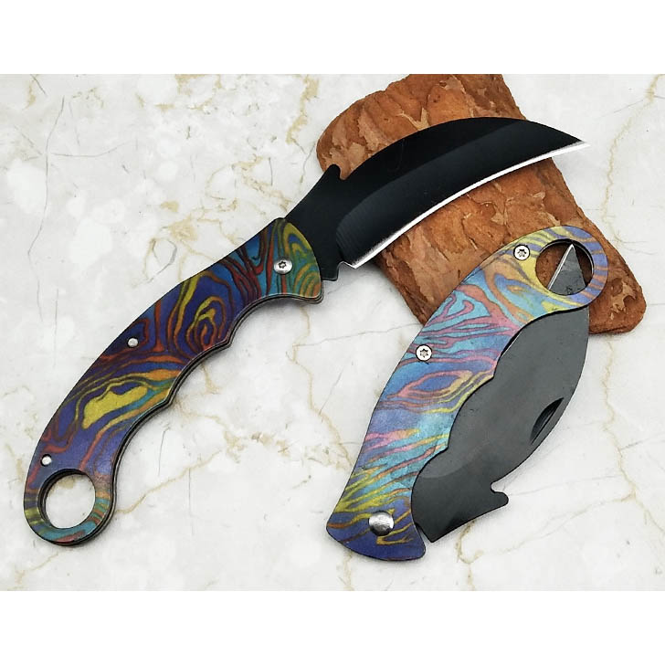 Gambar produk Hui Xuan Zi Pisau Karambit Folding Eagle Collector Hunting Knife 165mm - W58