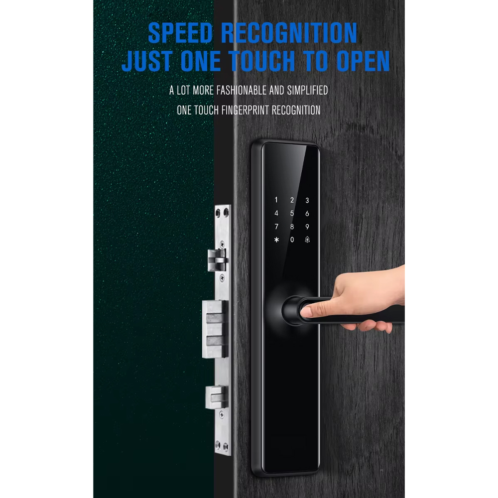 Gambar produk Benzi Smart Door Lock Fingerprint Password Card We Chat Mini Program - B21