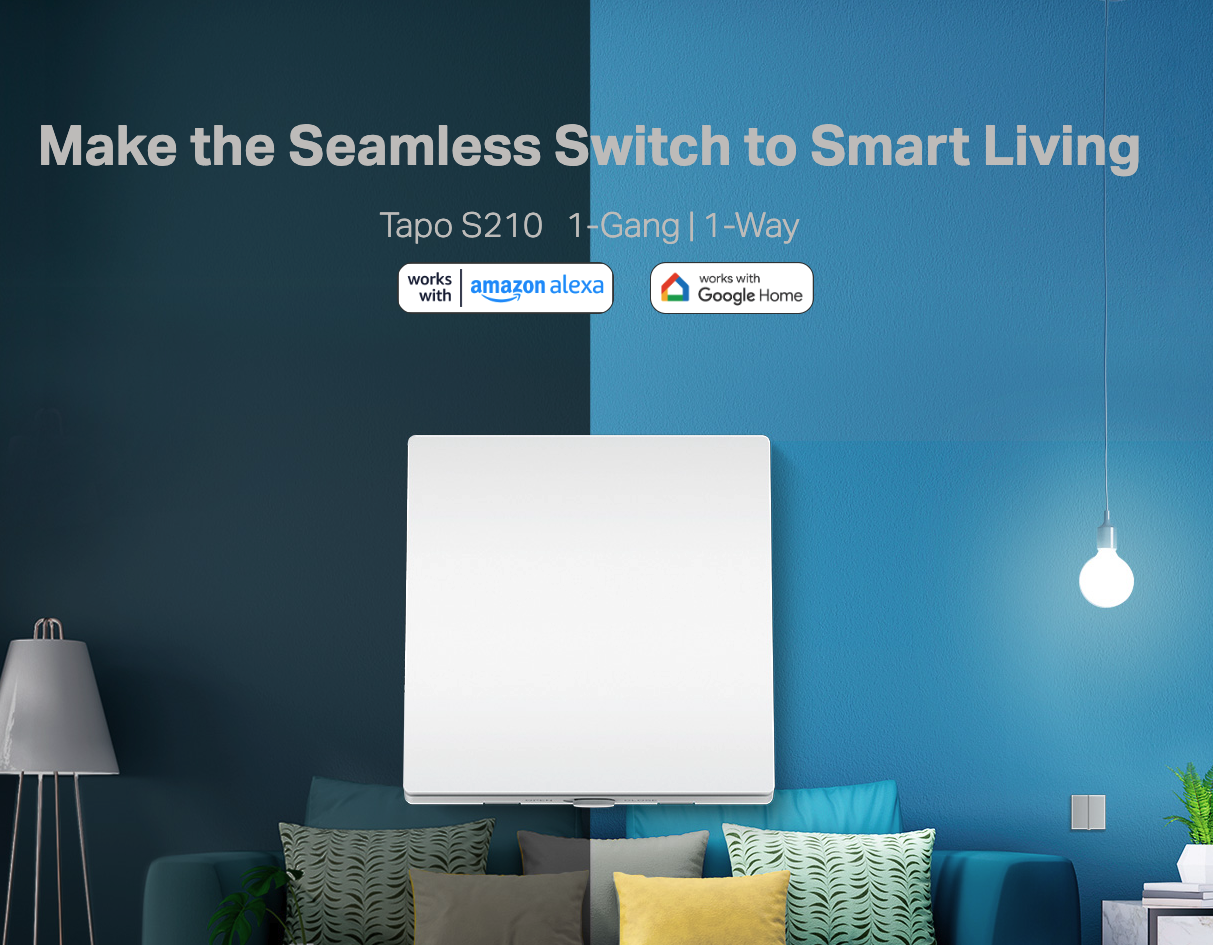 Gambar produk Tp-Link Smart Light Switch 1 Gang 1 Way 250V 3250W - TAPO S210