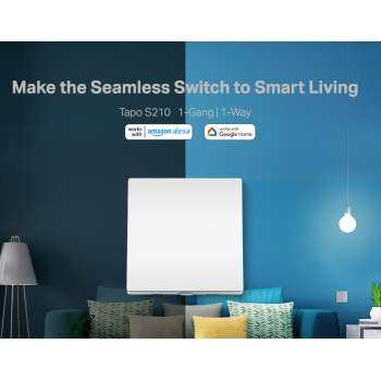 Gambar produk Tp-Link Smart Light Switch 1 Gang 1 Way 250V 3250W - TAPO S210