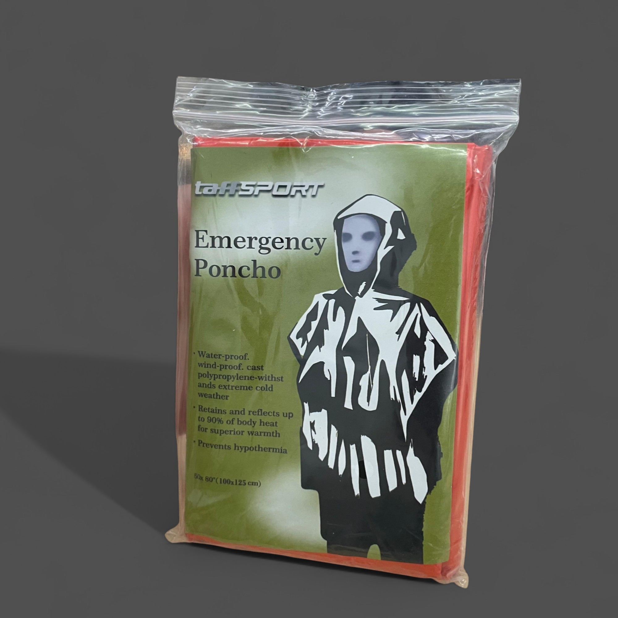 Gambar produk TaffSPORT Jas Hujan Portable Disposable Raincoat Poncho PE All Size - Jn62