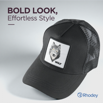 Gambar produk Rhodey Topi Trucker Unisex Jaring Mesh Hat Wolf Patch - DH-YK