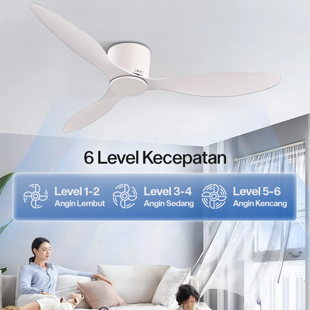 Gambar produk SOVE Kipas Angin Gantung Plafon Ceiling Fan 52 Inch - FS2007