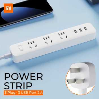 Gambar produk Xiaomi Mi Power Strip 3 Plug dengan 3 USB Port 2A - XMCXB01QMN (ORIGINAL)