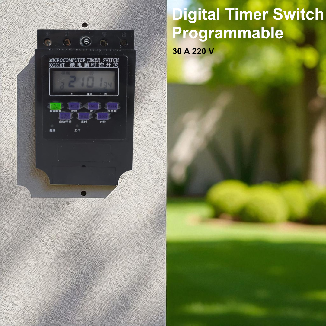 Gambar produk CHINT Microcomputer Digital Timer Switch Relay 16 Program 220V/30A - KG316T