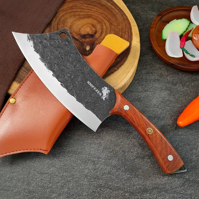 Gambar produk KNIFEZER Pisau Daging Stainless Steel 5Cr15 Forged Butcher Knife - G295