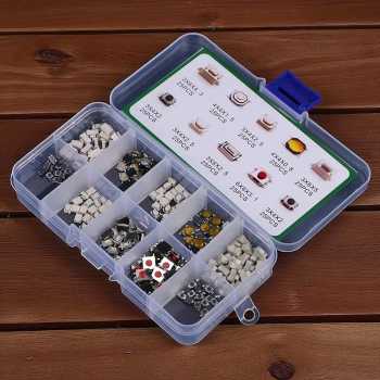 SZKEY Saklar Tombol On Off Tactile Switch Assortment Kit 250 PCS - S25