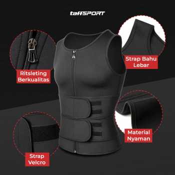 Gambar produk TaffSPORT Korset Pembentuk Badan Pria Waist Fat Burner Double Velcro L - MWL10