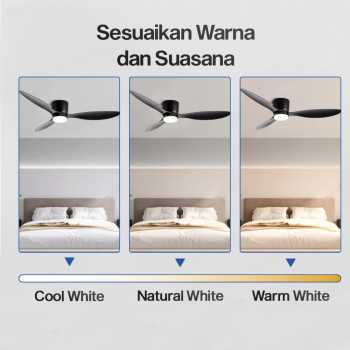 Gambar produk SOVE Kipas Angin Gantung Lampu Tri Color Ceiling Fan 42 Inch - YN-45