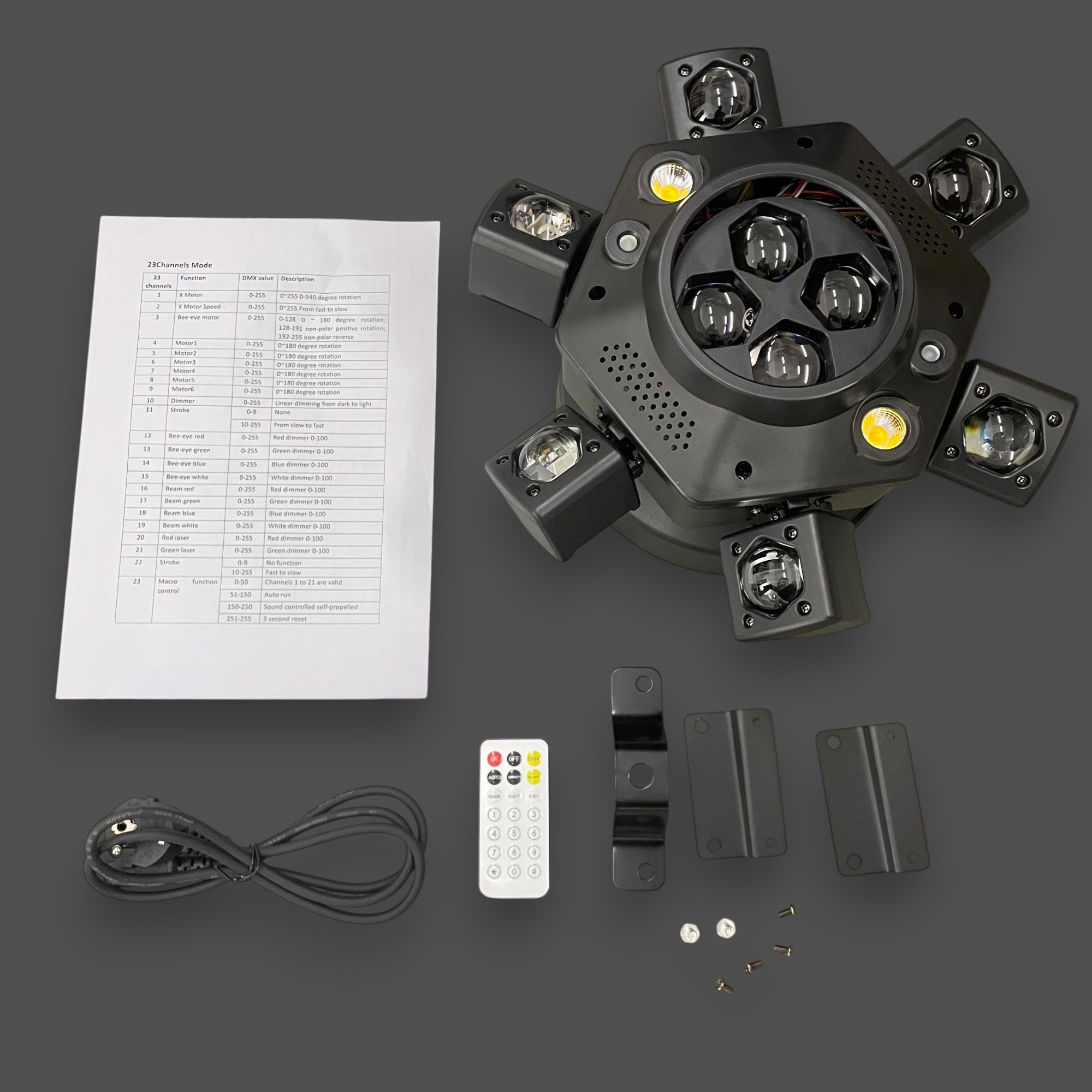 Gambar produk LINHUA Lampu Sorot LED Laser Beam Disco RGBW 6 Moving Head 150W - LHEDL-52