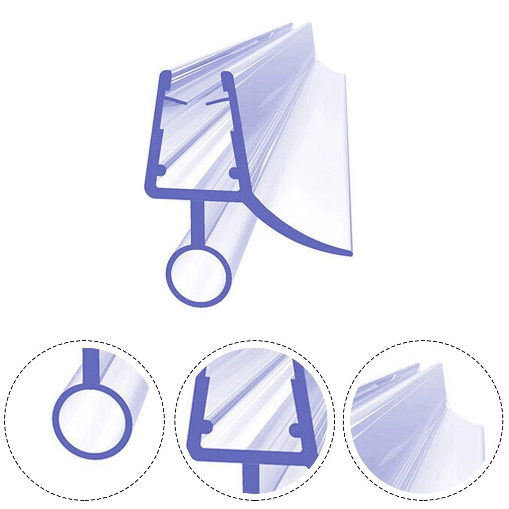 Gambar produk SAVNEE Seal Strip Penutup Celah Pintu Kaca Kamar Mandi PVC 50cm 6mm - SV50