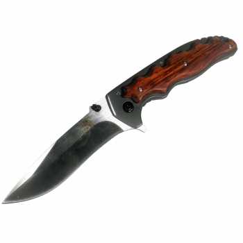 Gambar produk KNIFEZER Blade Pisau Lipat Berburu Knife Wooden Handle - CBF64