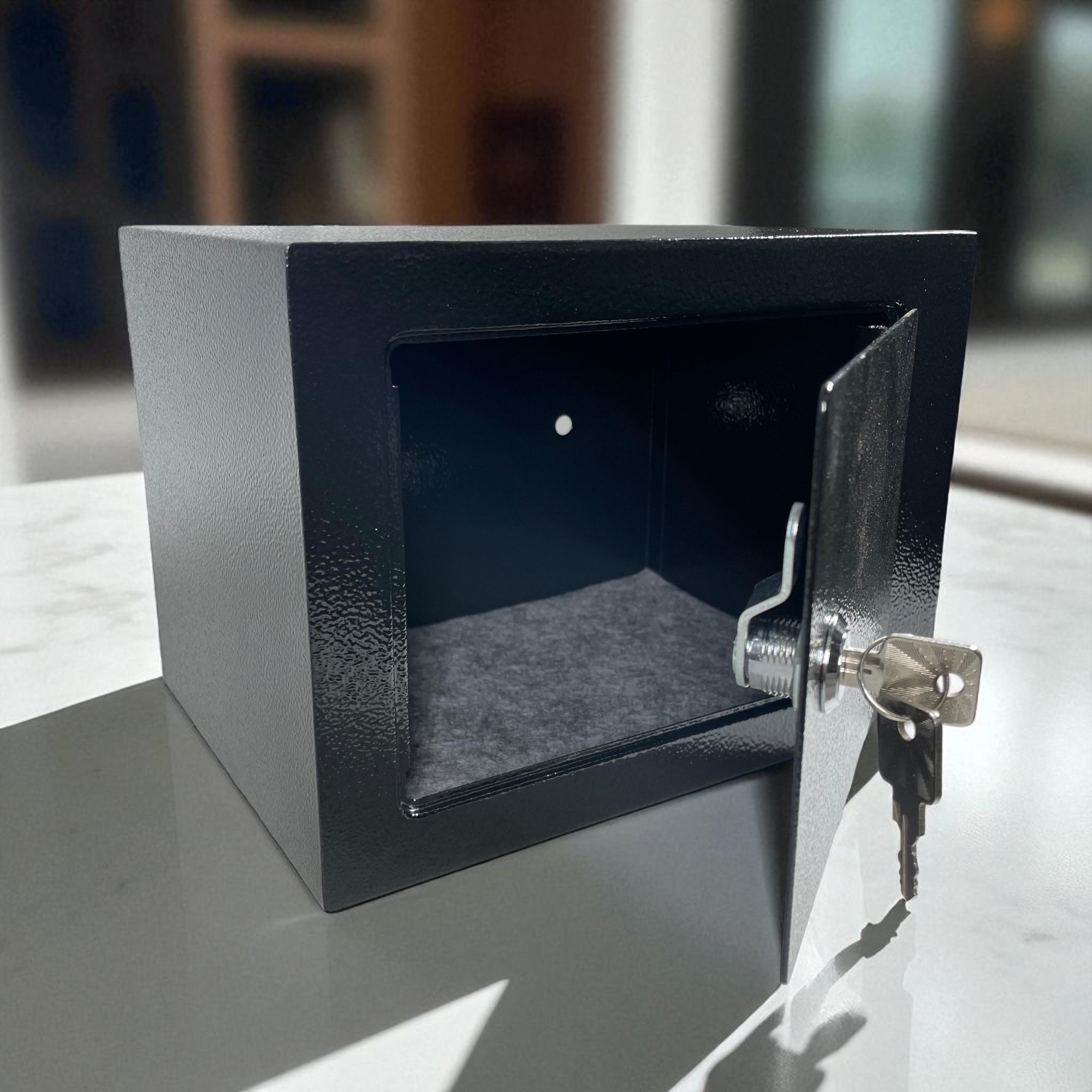 Gambar produk DEBOX Kotak Brankas Hotel Mini Home Safe Deposit Box dengan Lubang Koin - DE501
