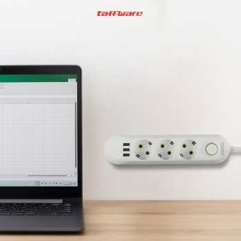 Gambar produk Taffware Stop Kontak USB Port EU Plug 10A 110-250V 2500W 3 Lubang - QL-1071U / QL-1072U