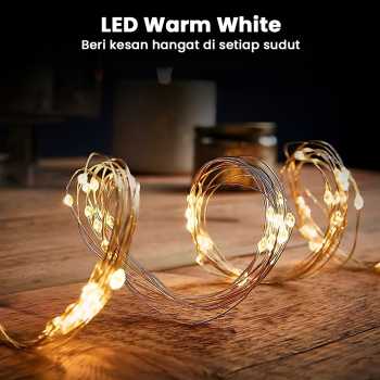 Gambar produk OKAL Lampu Hias Tumblr String Lights 50 LED 7M with Solar Panel - OKLED7