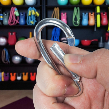 Gambar produk GYMTOP Carabiner Gantungan Kunci Barang Aluminium Snap Hook 5.9cm - 698