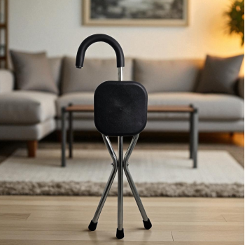 Gambar produk GAIWANZI Tongkat Jalan Kursi Lipat 2in1 Foldable Cane Chair Portable - GZD05