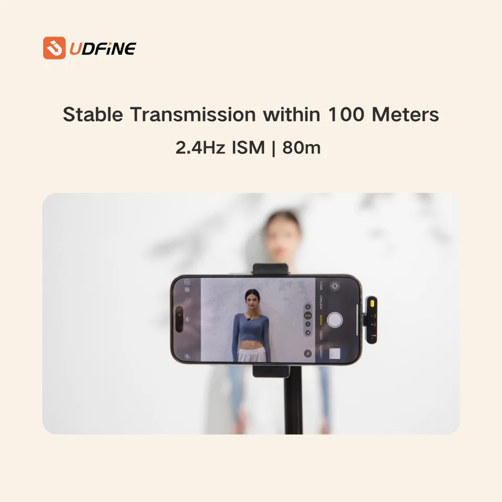Gambar produk Udfine Mikrofon Wireless Lavalier Microphone Type C Lightning 2.4Hz - Mic Lite