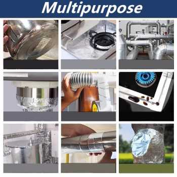 Gambar produk Leams Lakban Aluminium Foil Tape Tahan Panas Anti Bocor 0.6mm 10M 20mm - INU163