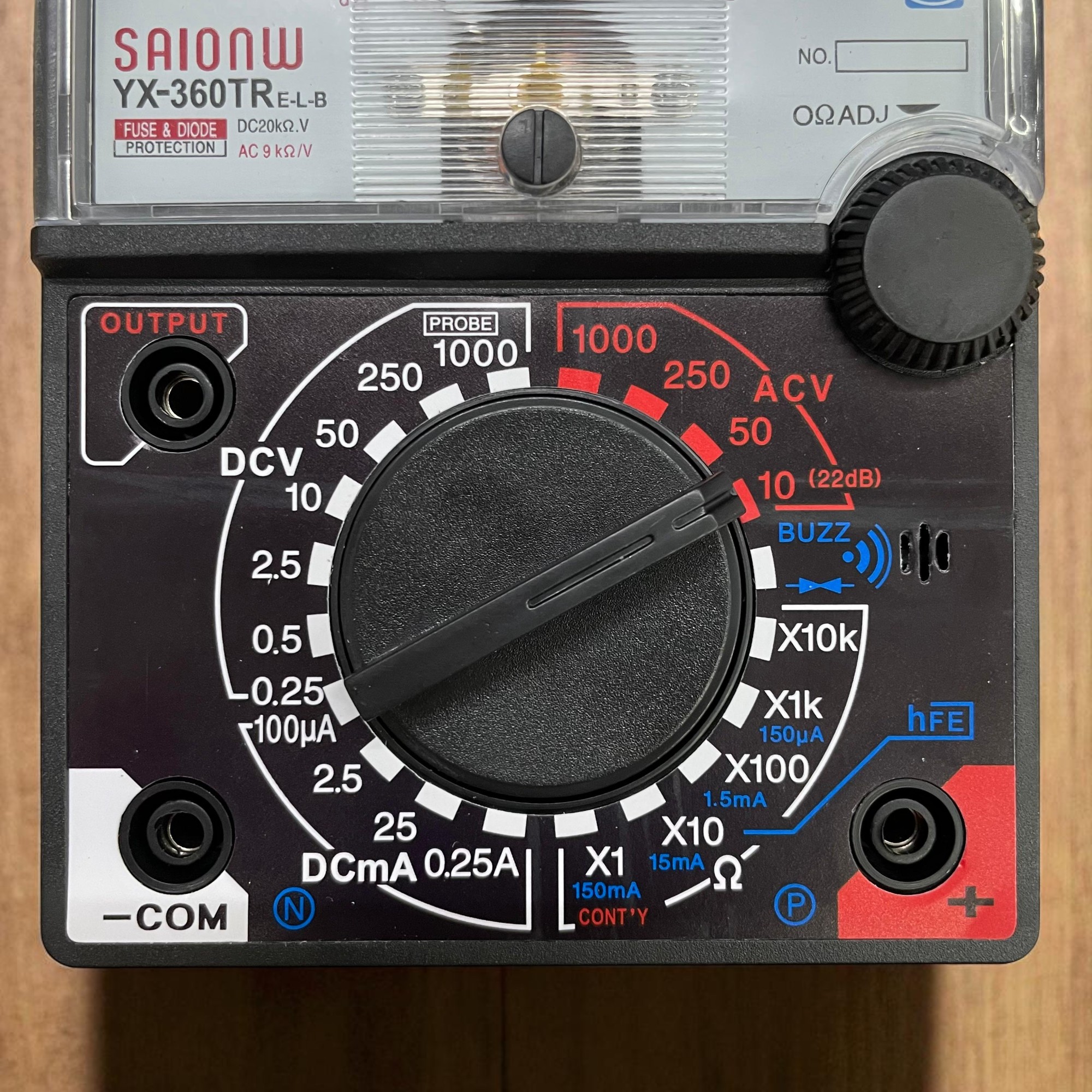 Gambar produk SAIONW Multimeter Multitester Analog Mini Pointer Display - YX-360TRELB