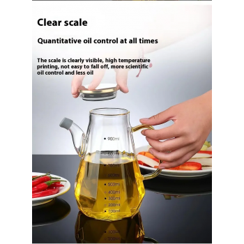 Gambar produk FMA Botol Minyak Borosilicate Glass Oil Pot Leakproof Heat-Resistant 700ml - FM-3PL