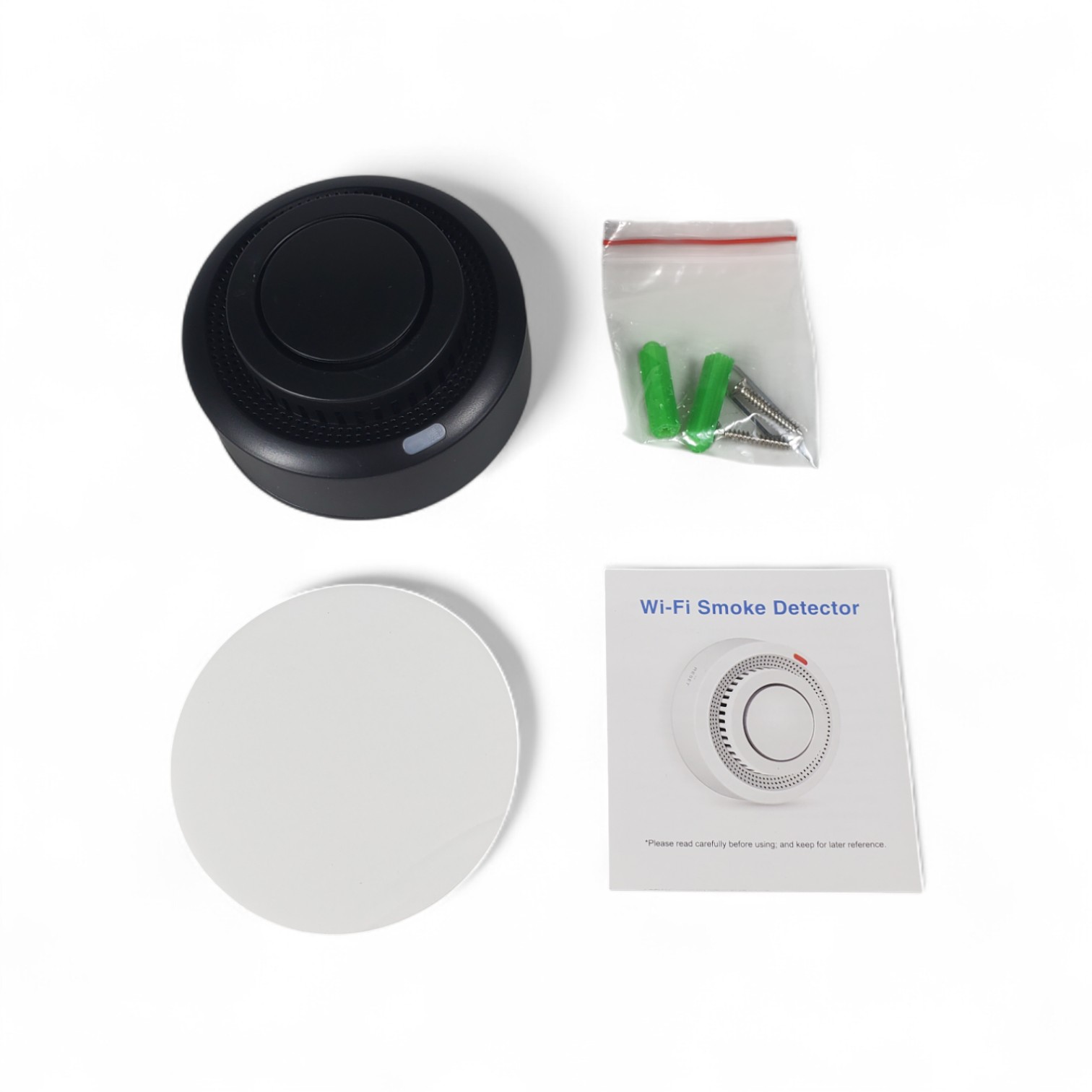 Gambar produk DYGSM Smart Smoke Detector Alat Pendeteksi Asap Tuya WiFi Alarm 85dB - D89