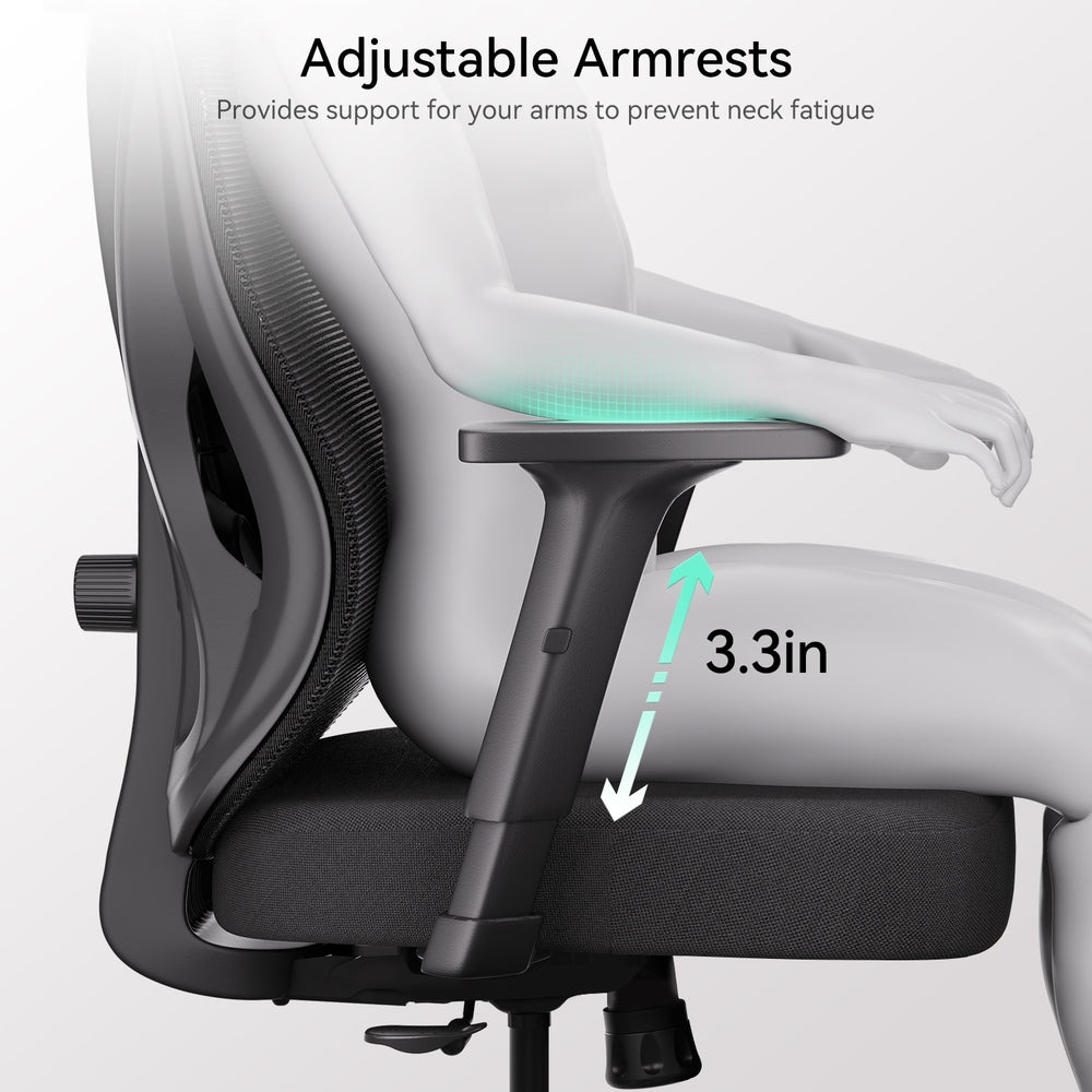 Gambar produk HBADA Kursi Kantor Office Chair 2D Lumbar Support with Footrest - P5