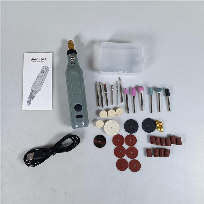 Gambar produk JANGKLIFE Bor Listrik Mini Cordles Rotary Tool Kit 3.2mm 3.7V 15000RPM - HJ102