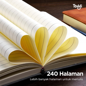 Gambar produk Toddi Buku Jurnal Hardcover Notebook Diary 80 GSM 240 Halaman A5 - TD158