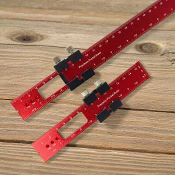 Gambar produk CSN Penggaris Mark Line Gauge T-Type Woodworking Measuring Ruler 300mm - C200