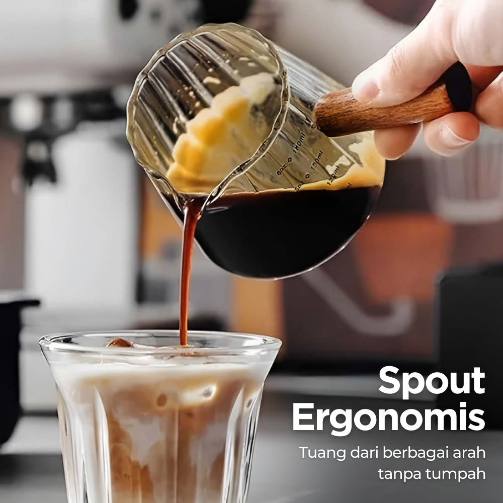 Gambar produk One Two Cups Gelas Takar Kopi Espresso Shot Measuring Cup 180ml - KM18