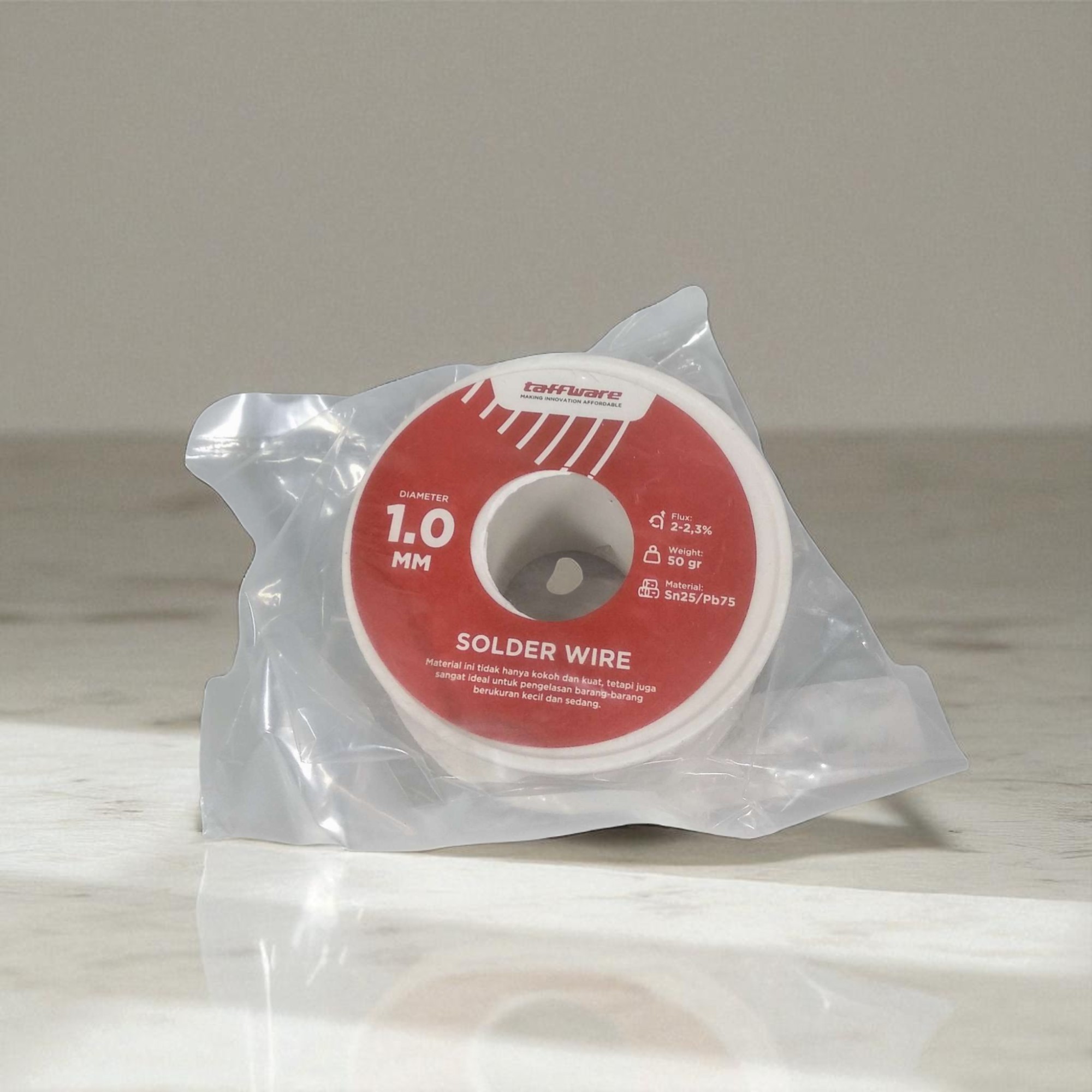 Gambar produk Taffware Kawat Timah Solder Flux Wire 1.0mm 50g - HD-1