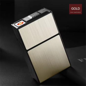 Gambar produk Firetric FOCUS Kotak Rokok 20 Slot dengan Korek Elektrik Plasma - JD-YH093