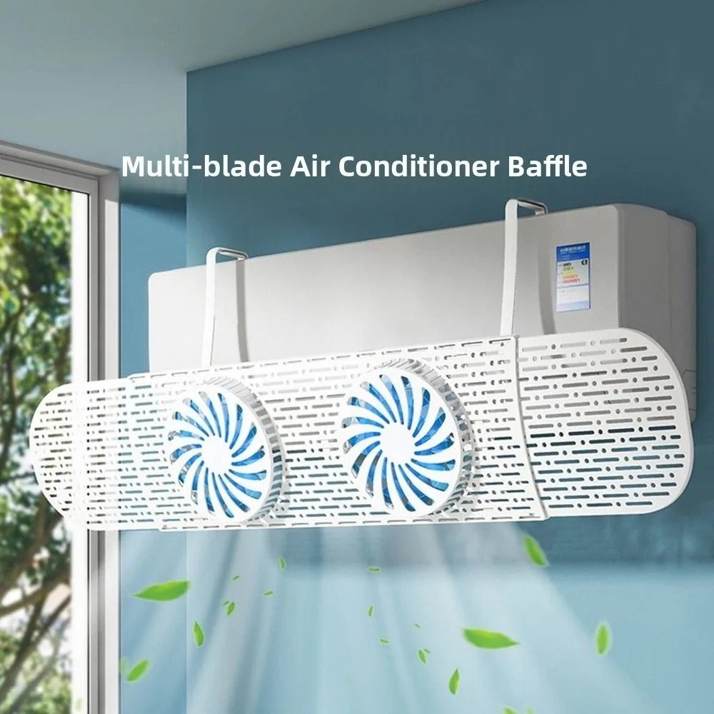 Gambar produk SOFTAIR Cover Angin AC Adjustable Air Conditioner Deflector with Fans - SR-2