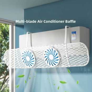Gambar produk SOFTAIR Cover Angin AC Adjustable Air Conditioner Deflector with Fans - SR-2