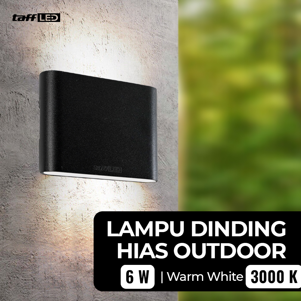 Gambar produk TaffLED Lampu Dinding Hias Outdoor Minimalis Waterproof Warm White 6W - NR-10