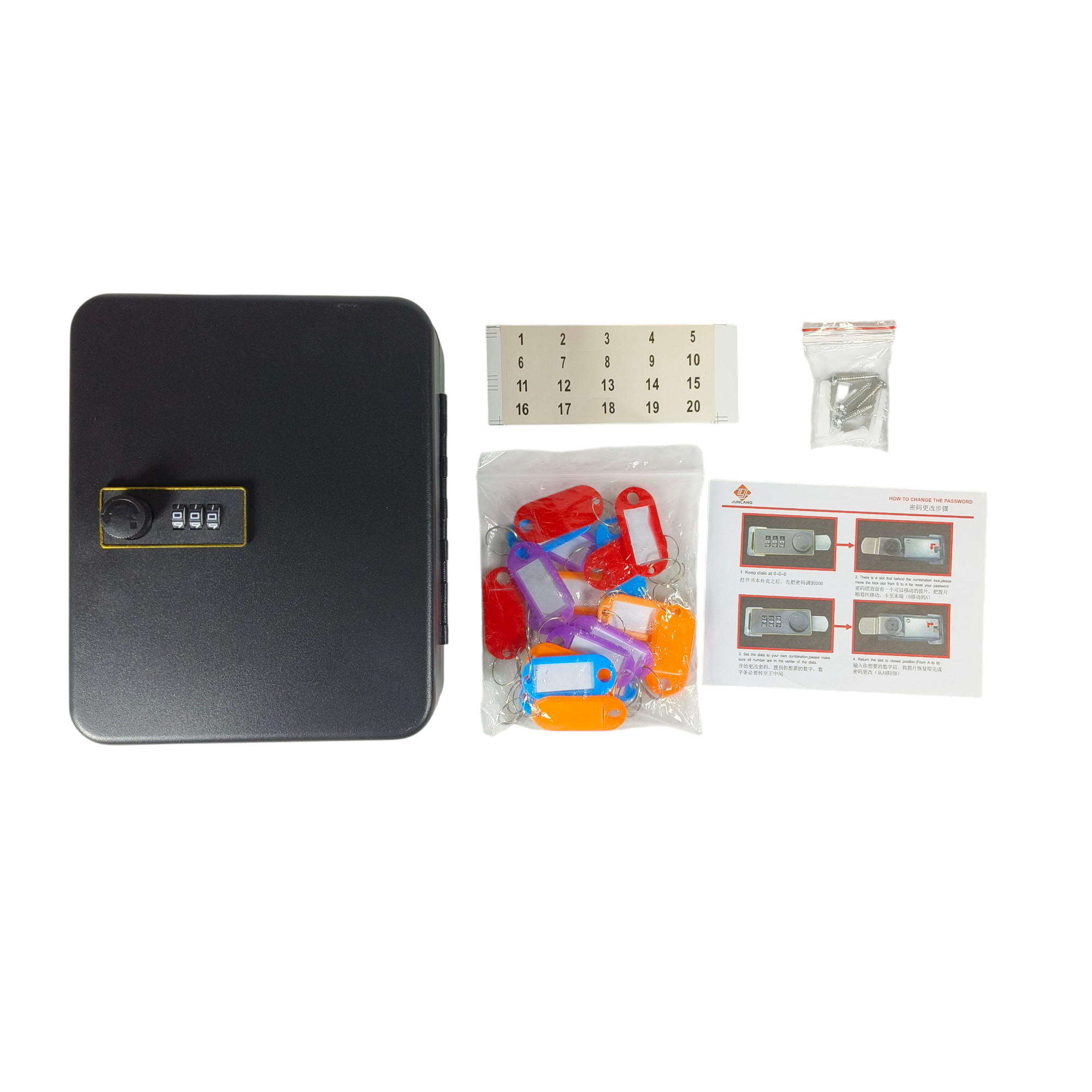 Gambar produk KDK Lemari Kunci Cabinet 20 Hook Key Box Wall Mounted with Code Lock - KD-20