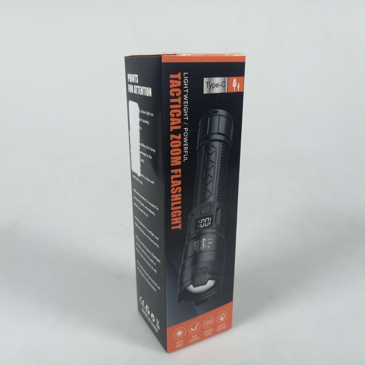 Gambar produk HEINAST Senter LED USB Flashlight 800mAh 2000 Lumens with Display - P50