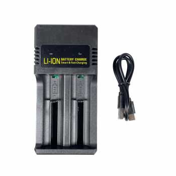 Gambar produk CONGDI Charger Baterai 18650 26650 14500 16340 4.2V 18W with LED 2 Cell - MS-5D81H/MS-5D82H