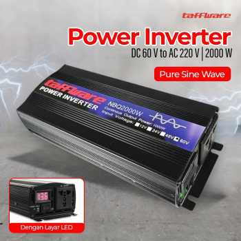 Gambar produk Taffware Power Inverter Mobil Pure Sine Wave DC 60V to AC 220V 2000W - NBQ2000W