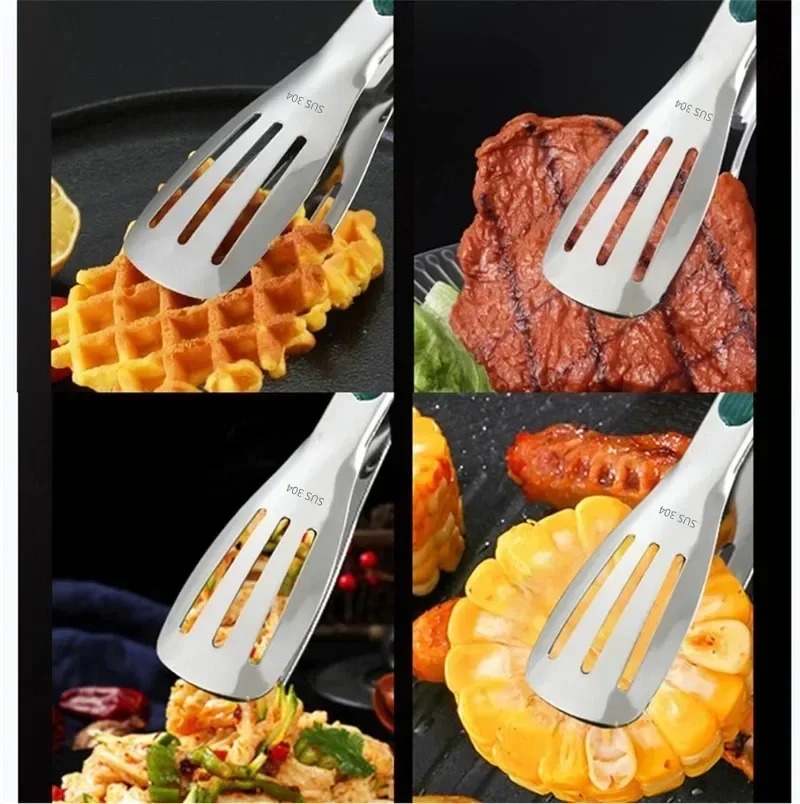 Gambar produk DONO Capitan Daging BBQ Jepitan Makanan Stainless Steel 304 Anti Slip 9 Inch - D-79