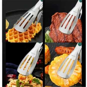 Gambar produk DONO Capitan Daging BBQ Jepitan Makanan Stainless Steel 304 Anti Slip 9 Inch - D-79