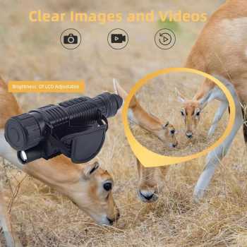 Gambar produk Ponbos Teropong Monokular Digital Night Vision Infrared 1440P 2200mAh - NV-400