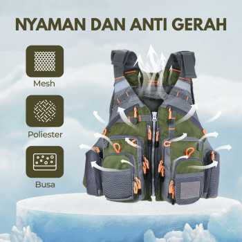 Gambar produk LIXADA Rompi Pancing Fishing Life Jacket Multi Slot - GDS09