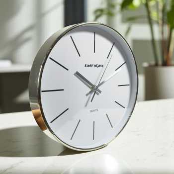 TaffHOME Jam Dinding Bulat Silent Movement Quartz Model Modern 29cm - H6589