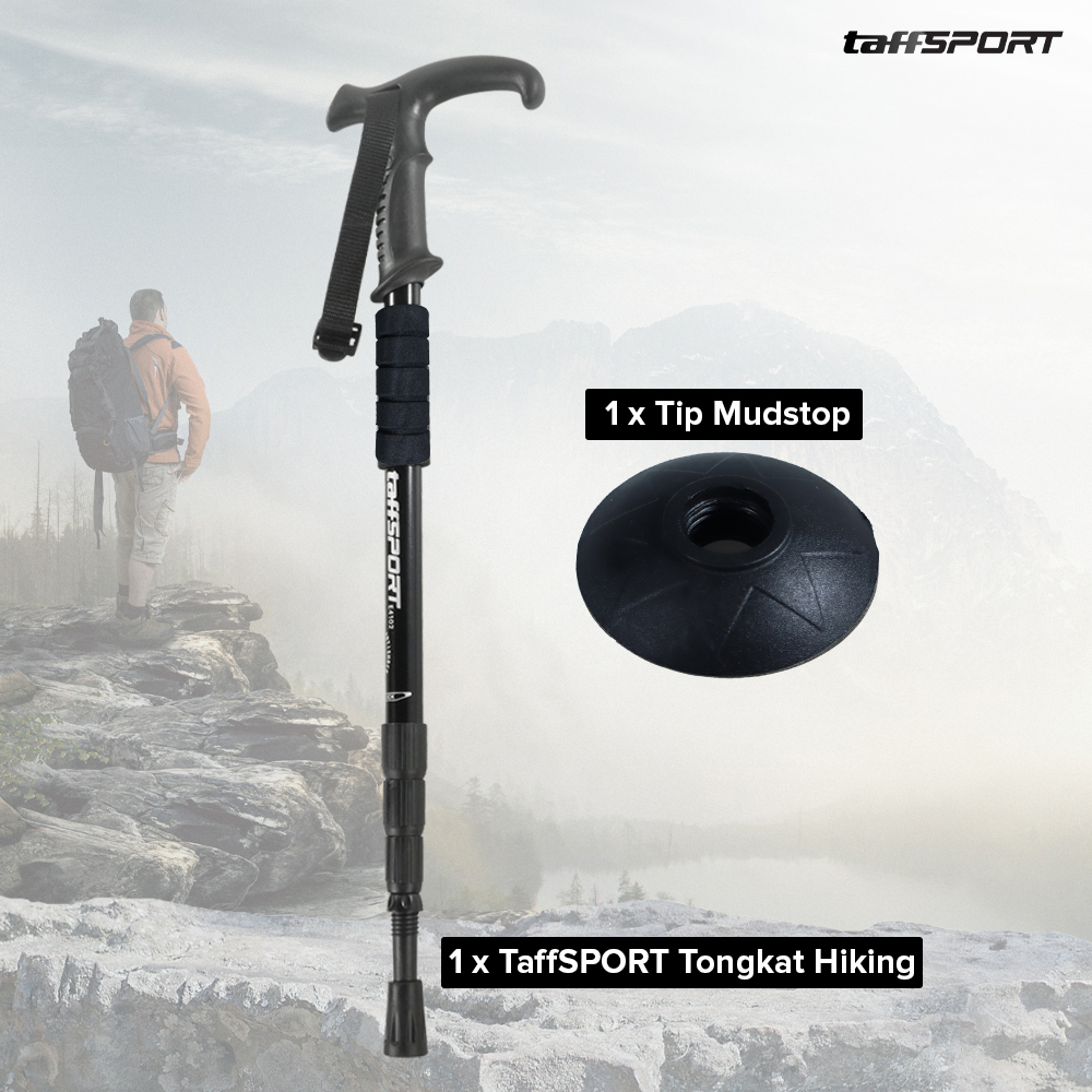 Gambar produk TaffSPORT Tongkat Hiking Telescopic Trekking Pole Aluminium 110cm - E4102